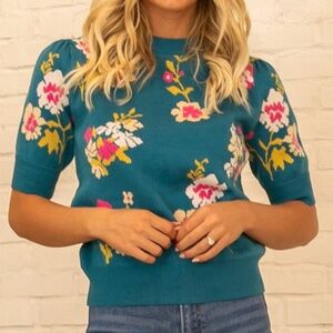 Cutest Floral Sweater Top!